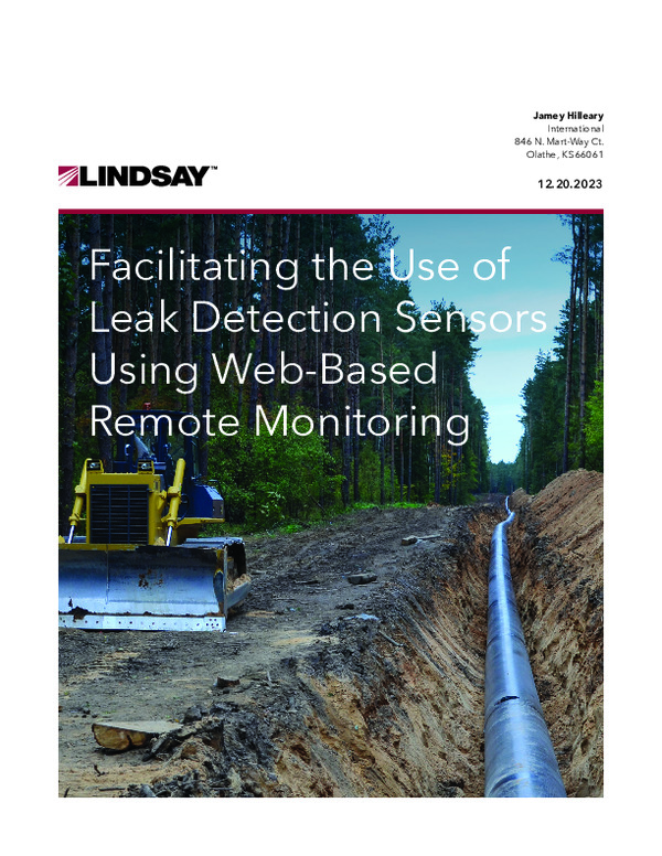 Facilitating the Use of Leak Detection Sensors Using Web-Based Remote Monitoring